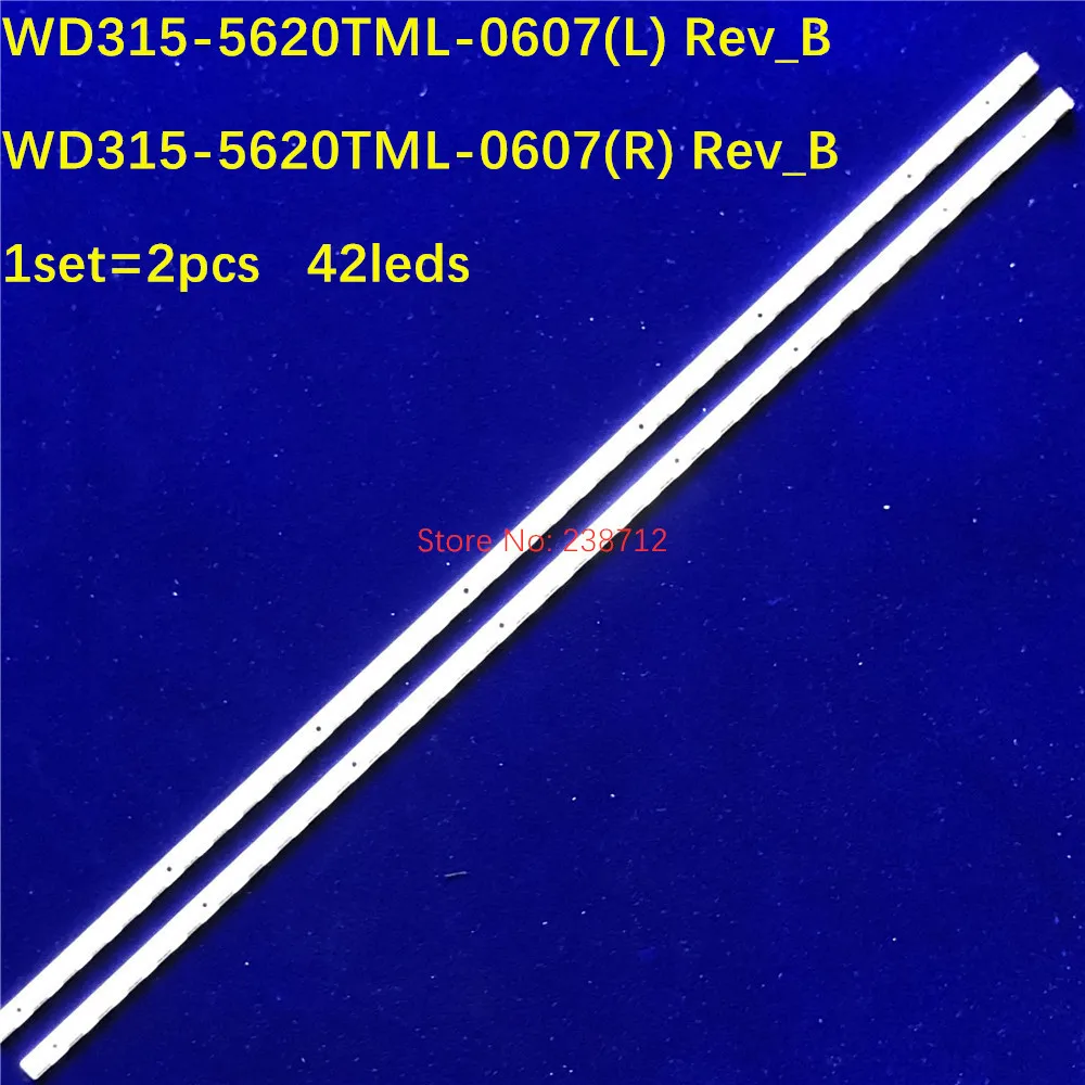 

2pieces/lot FOR led backlight WD315-5620TML-0607(L) Rev_B WD315-5620TML-0607(R) Rev_B STV-LC3225AWL 42lamps