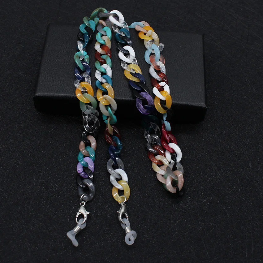 Trendy Acrylic Crystal Sunglasses Glasses Chain Mask Hangs Cord Strap Eyepieces Neck Fashion Lanyard Women Jewelry Accessories 5