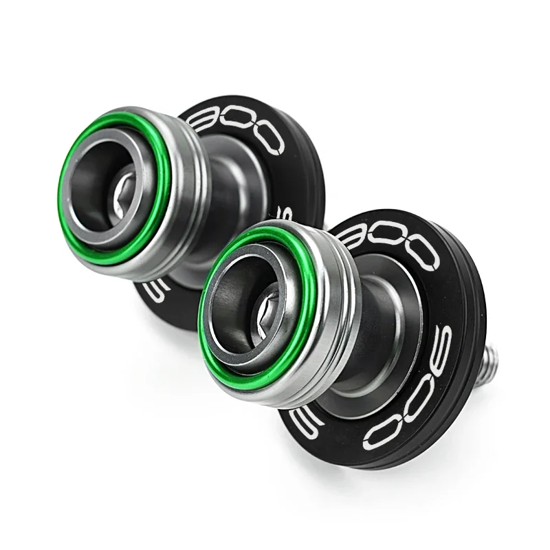 Enhanced Motorcycle Swingarm Spools and Tire Valve Cap Set