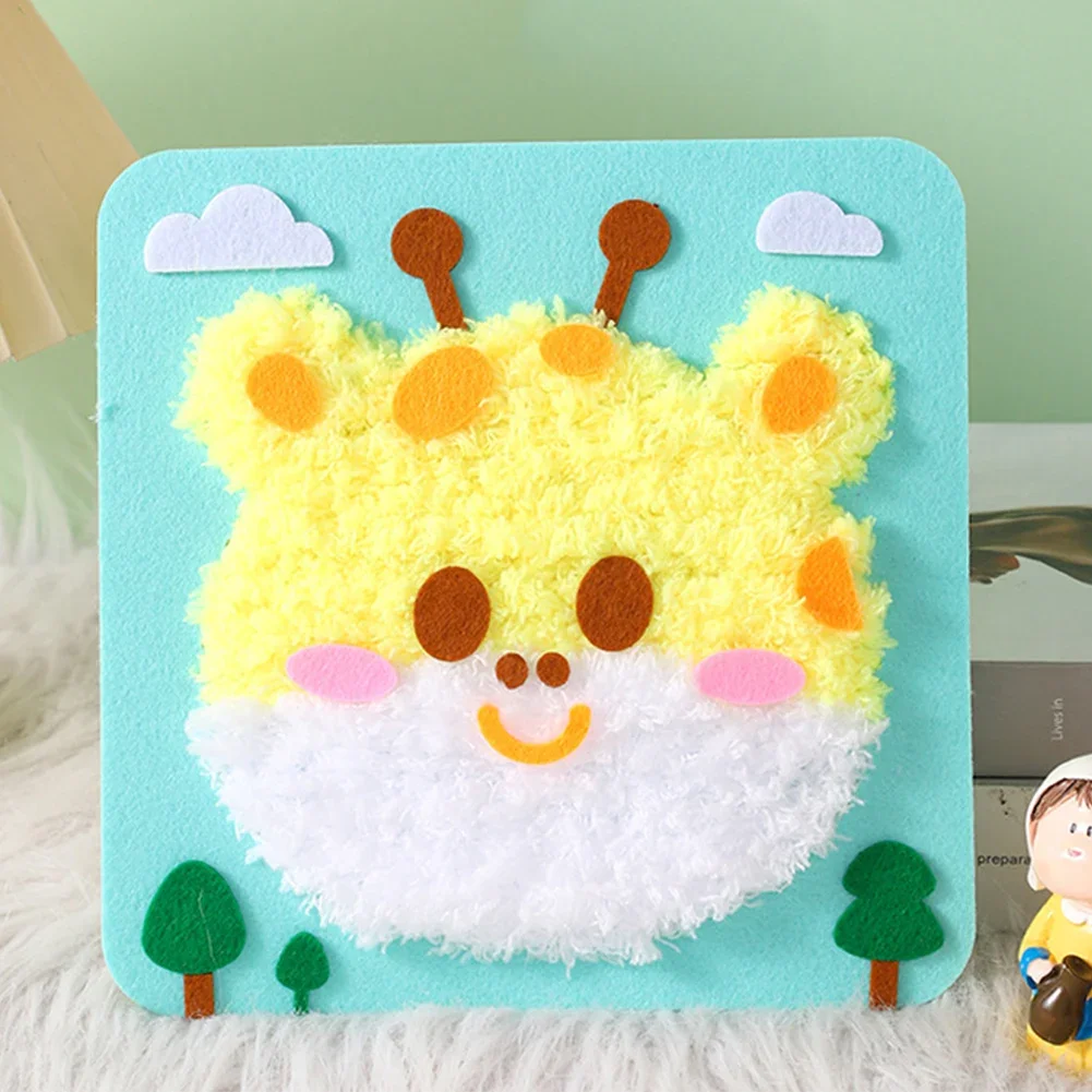 Handmade Wool Embroidery Children's Handmade Plush Sewing Board DIY Sewing Plush Animals Educational Craft Kit sewing craft kit