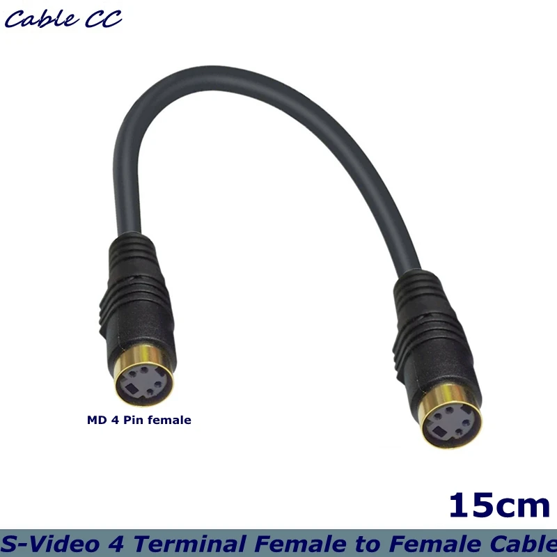 

Mini DIN 4Pin S-Video 4 Terminal Female to Female Connector Stereo Audio Video Cable Adapter Coupler Cable 0.15m