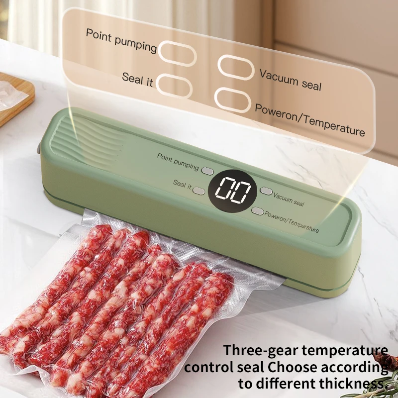 Wireless Vacuum Sealer Machine Food Sealing System Portable 60KPA Suction Kitchen Vacuum Sealer for Food Preservation Dry Moist 6