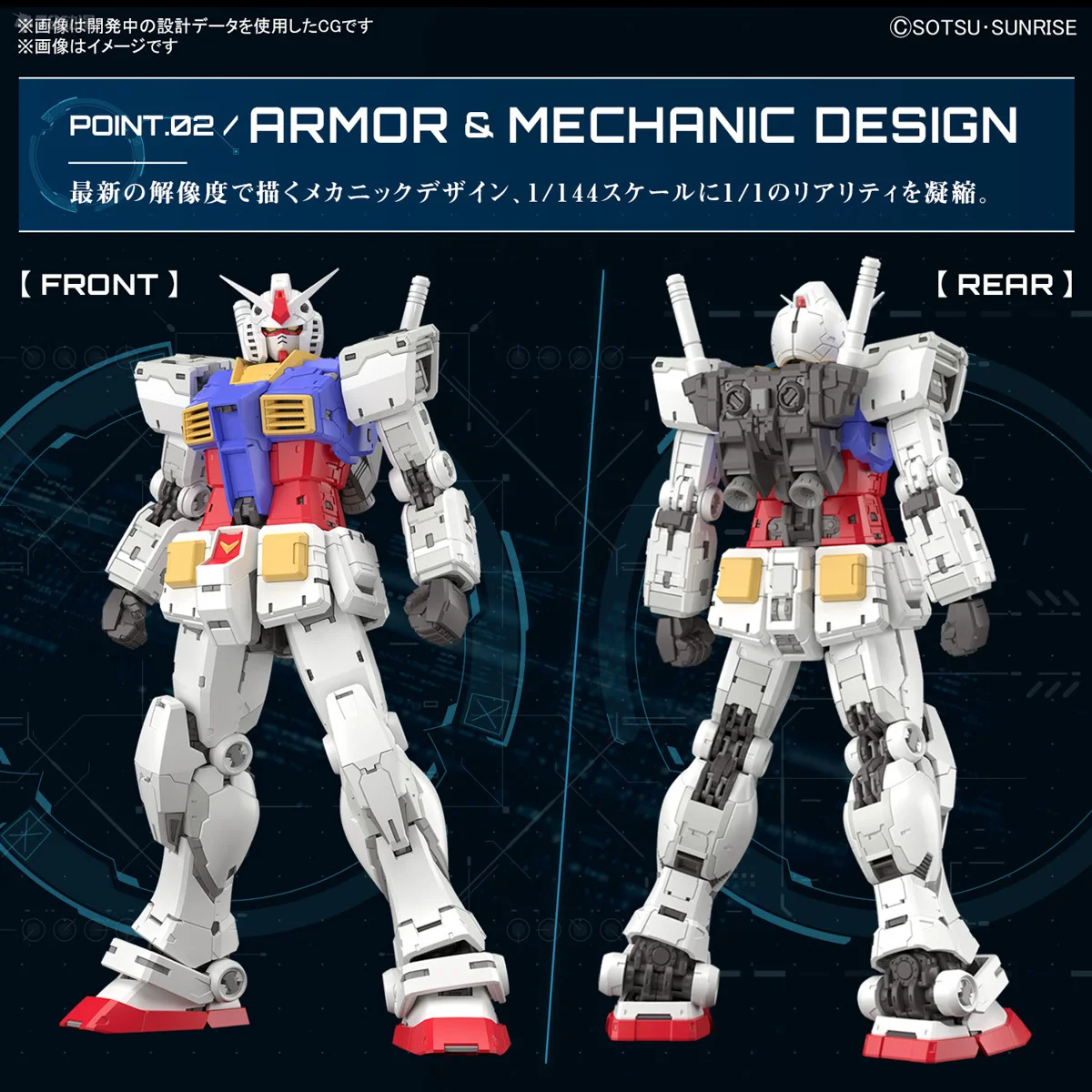 RG 1/144 RX-78-2 Gundam Ver.2.0 First Gundam Model Kits BANDAI