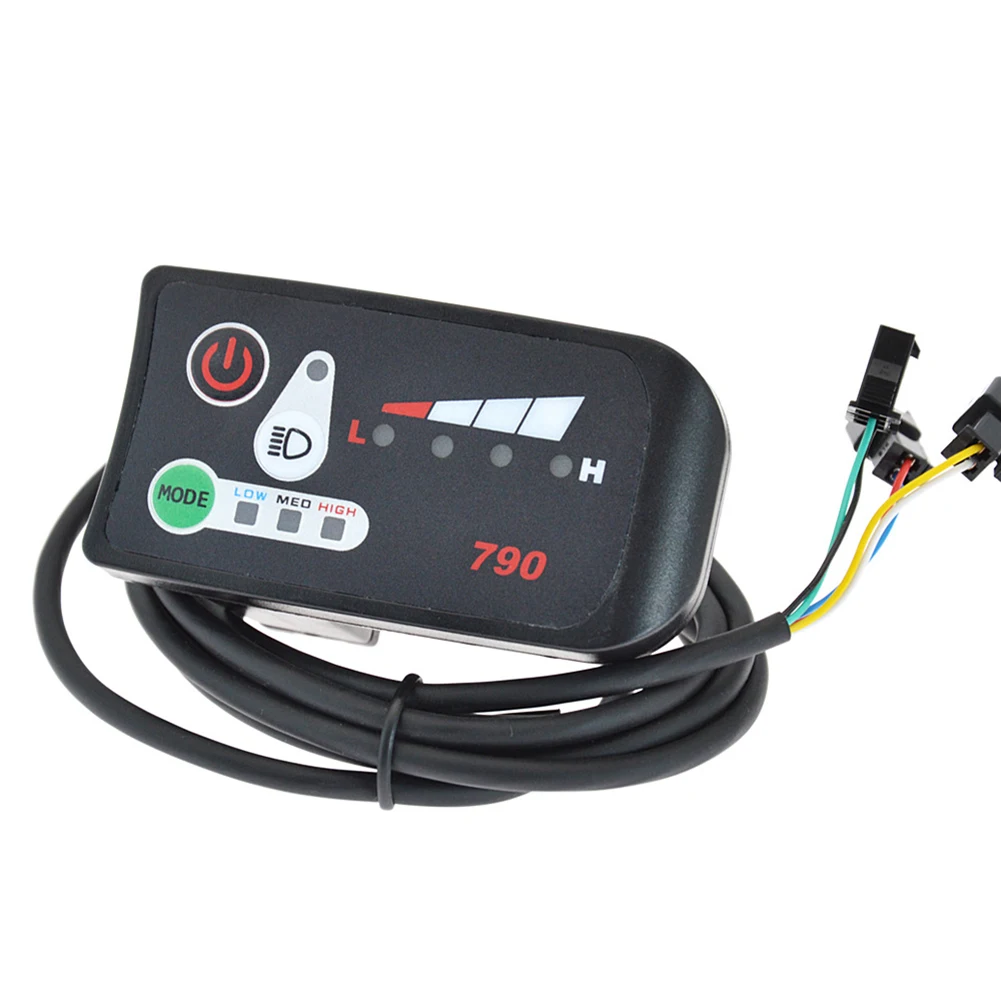 Electric Bicycle 24V/36V/48V 790 Meter LED Display Controller With Light Function Lightweight Rainproof For 22.2mm Handlebar