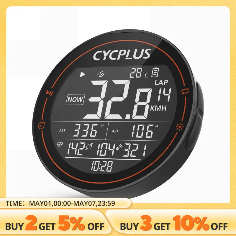 Compteur Vélo GPS Sans Fil CYCPLUS M1, Mesure Vitesse Et Cadence, IPX6, Neuf