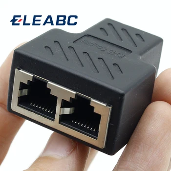 1PCS 1 ถึง 2 Ways RJ45 LAN Ethernetสายเคเบิลเครือข่ายหญิงSplitter CONNECTOR 1