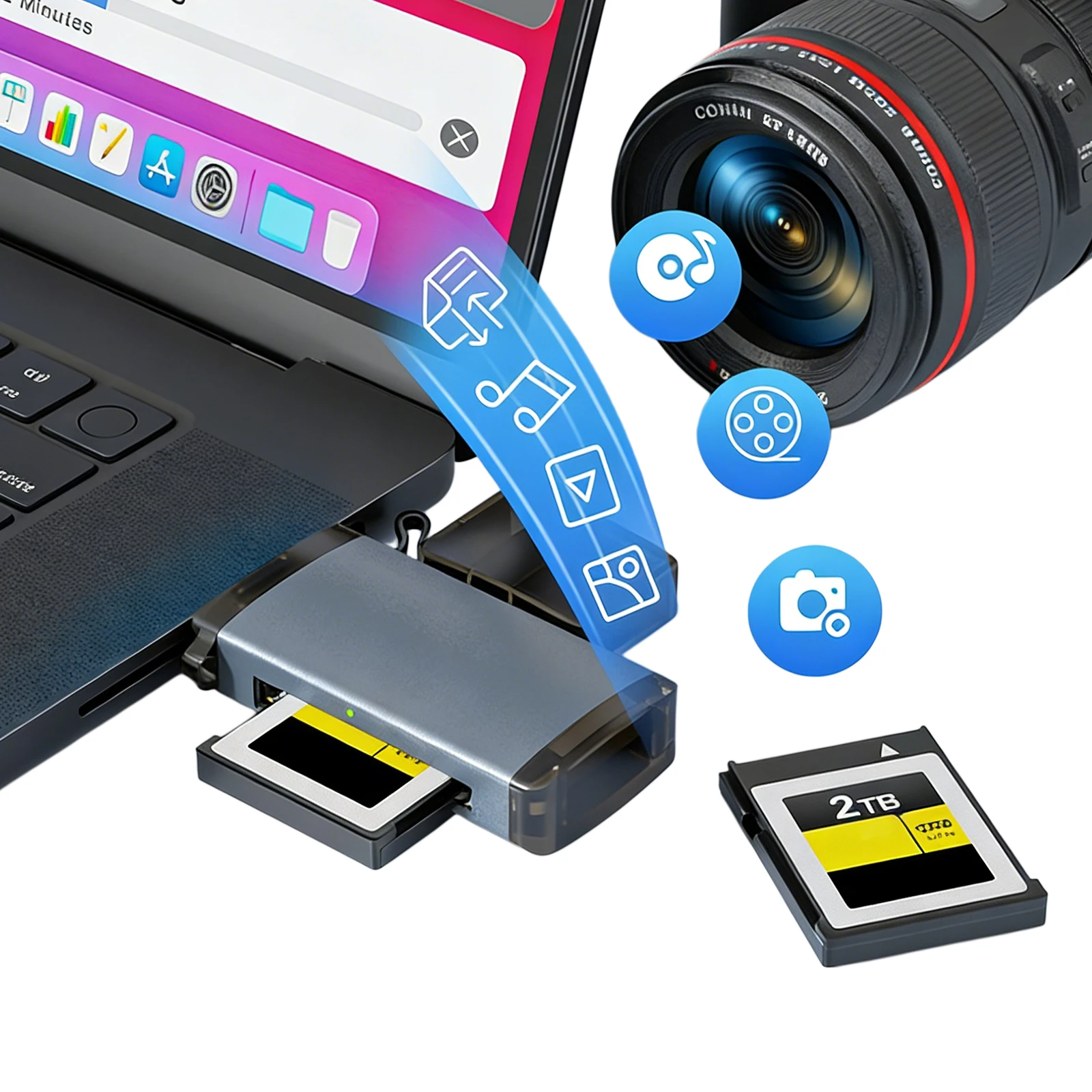 CFexpress Type B 카드 리더기 10Gbps 고속 전송 USB 3.2 Gen 2 CF 메모리 카드 리더기 카메라용 고속 카드 리더기