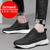 Breathable Sneakers Man Elevator Shoes Height Increase Insole 8cm Black Taller Shoes Men Leisure Fashion Sports Plus Size 37-44 1