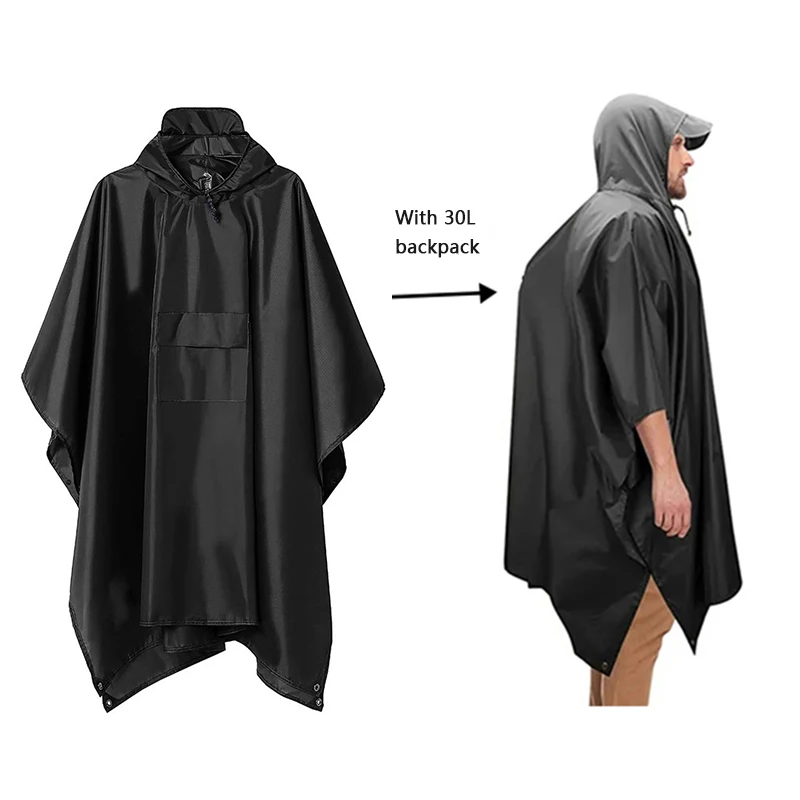 3 In 1 Outdoor Military Raincoat Poncho for Men Women