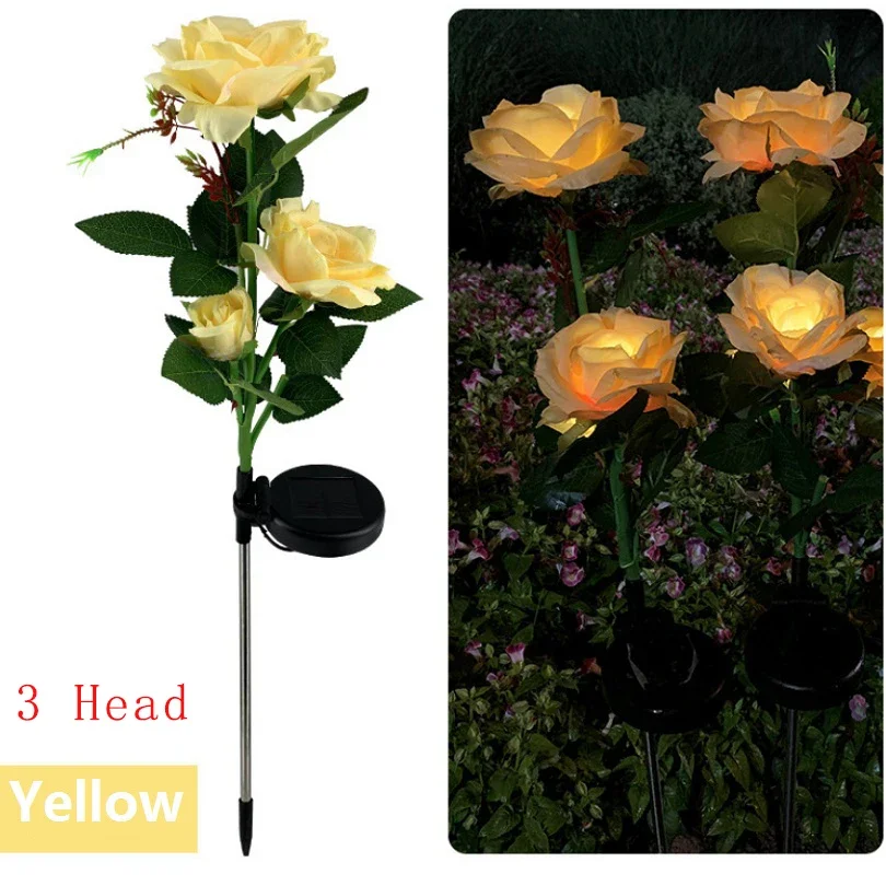 Luce Solare per Ortensia, Palo per Ortensia, Luce Solare per Ortensia 26 LED Lampada Decorativa per Fiori da Esterno in Ferro Realistico per Giardino Portico Prato 038B Rosa