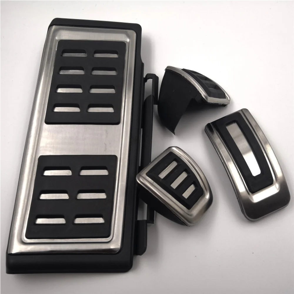 Car Stainless Steel Pedal Anti-Slip Fuel Brake Footrest Pad Cover Accessorie For Audi Q3 F3 Sportback RS S-Line Q2 SQ2 ~