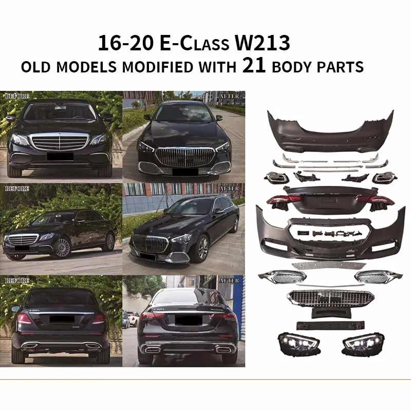 

Подходит для Mercedes-Benz Maybach 16-20 E-Class W213 старый Модернизированный 21 Комплект деталей Кузова бампера