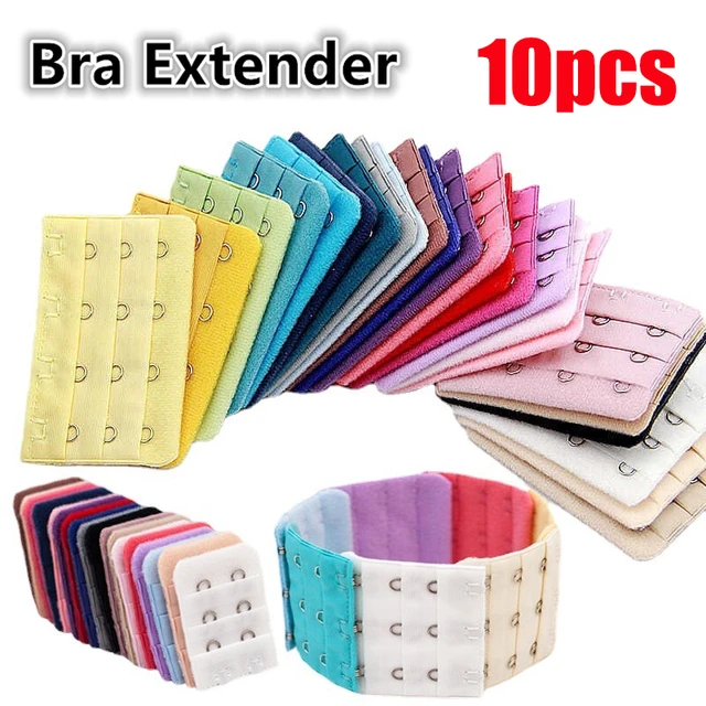 10pcs Ladies Useful Black White Bra Extenders Strap Extension