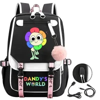Dandys World Printed USB Charging Backpack for Teenage Girl 2025 Fashion School Bags Kids Sunflower Cartoon Backpack Laptop Bags 1