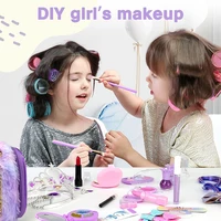 Kids Makeup Kit for Girl Washable Safety Nontoxic Pretend Play Make Up Toys for Children Little Princess Christmas Birthday Gift 2