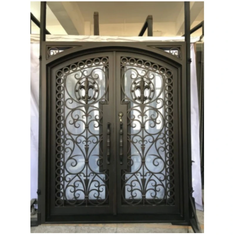 

Best Welcome Security Home Arched Single Double Main Entrance Front Entry Wrought Iron Door Price