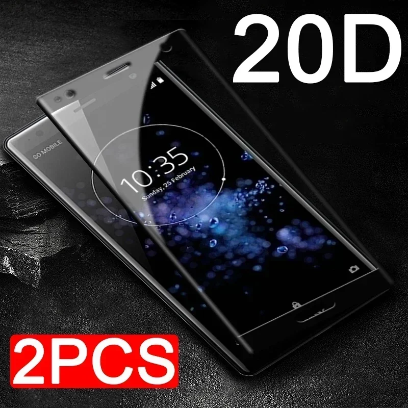 

Закаленное стекло 20D для Sony Xperia XZ2 1 5 10 II III Xperia1 Xperia5 2 Xperia10 3, 2 шт., защита экрана, защитная стеклянная пленка