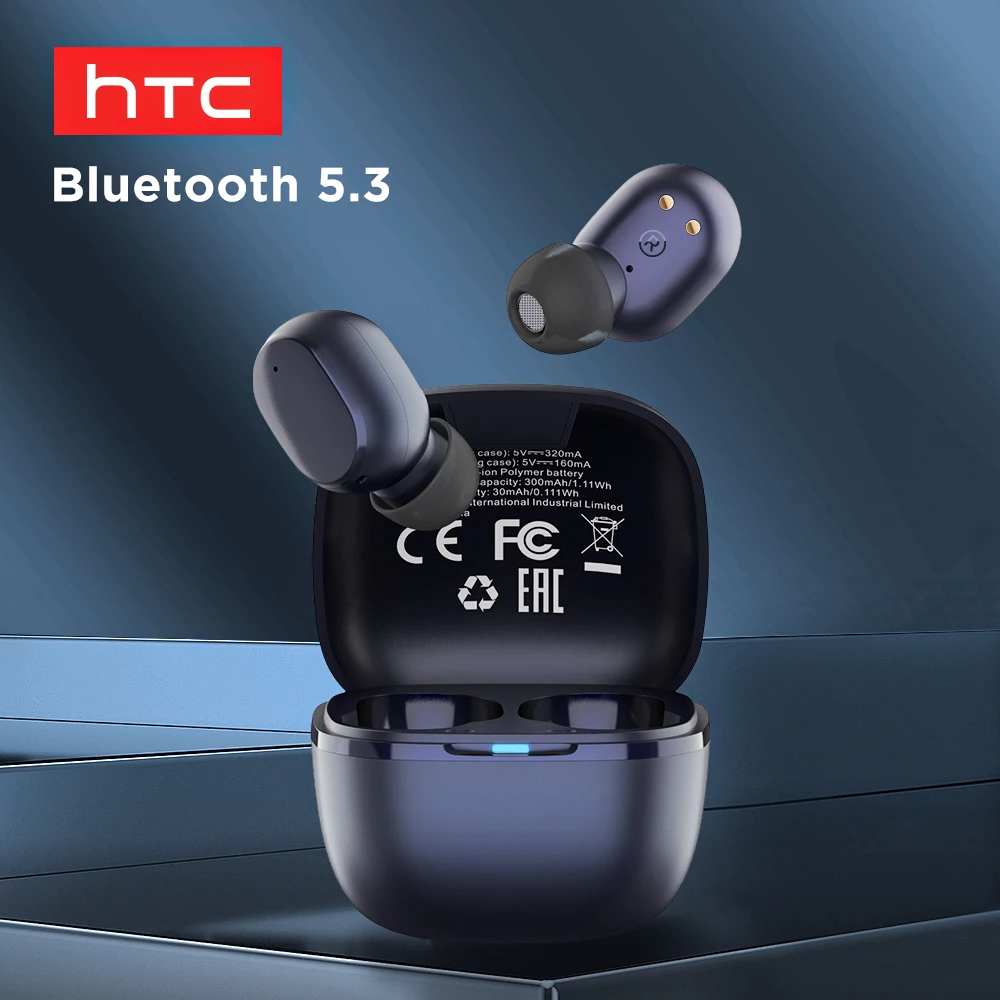 New Original Htc Tws6 Wireless Earphone Bluetooth 5.3 Headphone Dual Stereo Noise Reduction Bass Touch Control Sport Headsets - Earphones & Headphones - AliExpress
