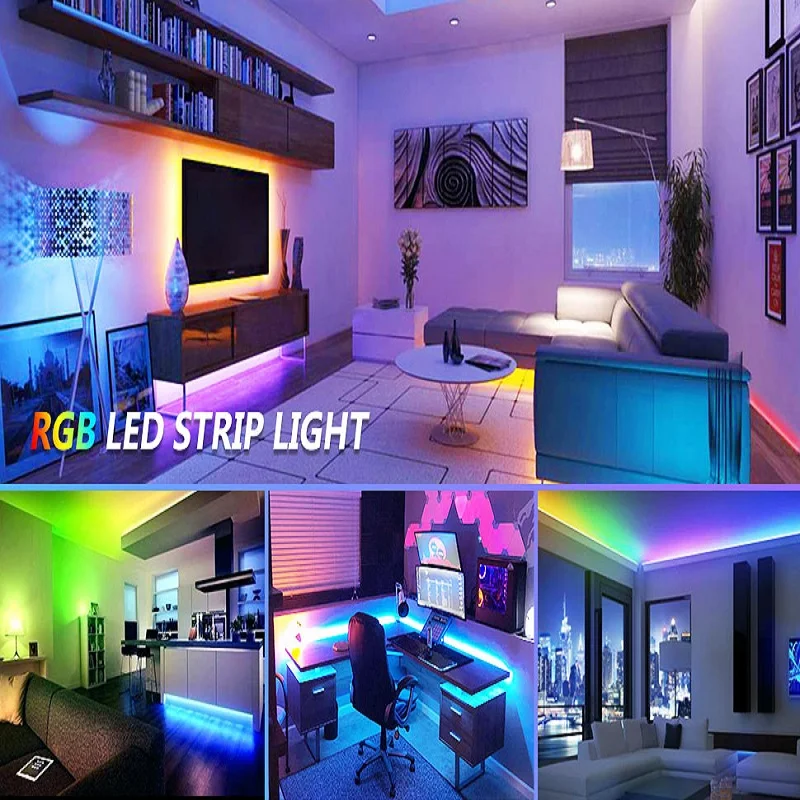 led strip remote Bluetooth LED Strip RGB5050 APP Control Color Change Tape for TV Backlight USB Strip Light with 24keys Bedroom Decoration DC5V dotless led strip lights