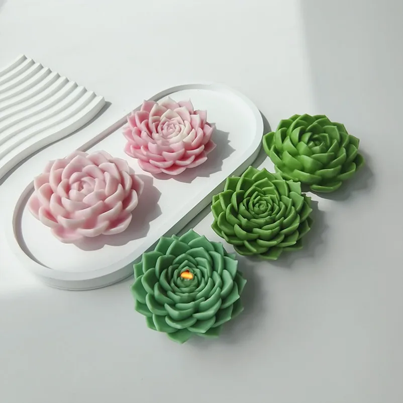 Large Succulent Candle Silicone Mold