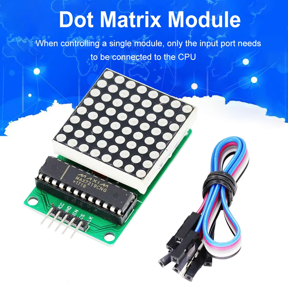 MAX7219-MCU-LED-Display-Control-Module-5V-8x8-Dot-Matrix-Module-with ...