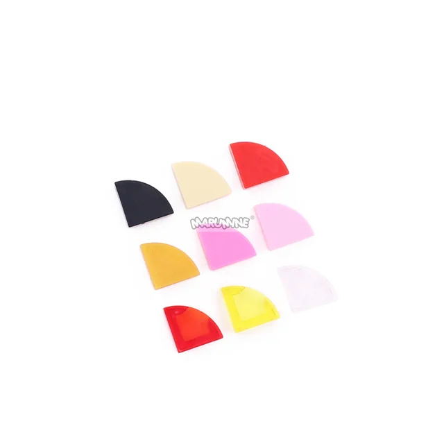 Marumine 25269 Tile Round 1x1 1/4 Quarter 200PCS Classic Building Blocks MOC Assembling Modeling Kit DIY Parts Brick Board Piece 2