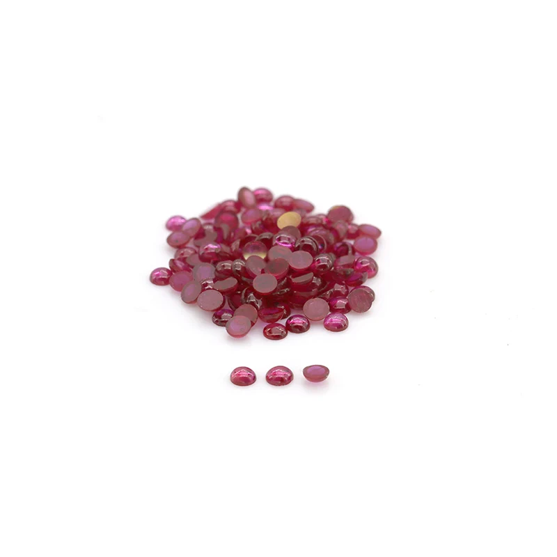 

Natural Ruby Loose Gemstones Round Cabochon Cut 0.7-2.4mm Rubies