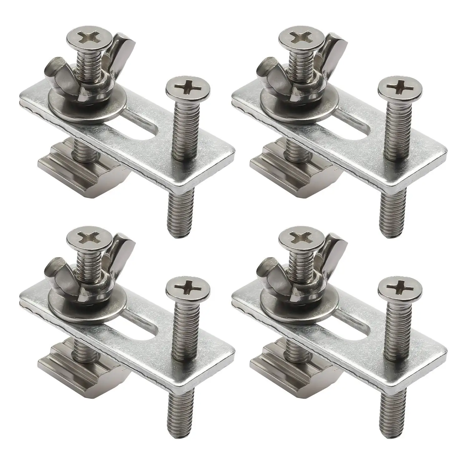 4Pcs T-Track Mini Hold Down Clamp Kit with Iron Machine Engraving Machine Plate Clamp Fixture for Cnc Engraving Machine