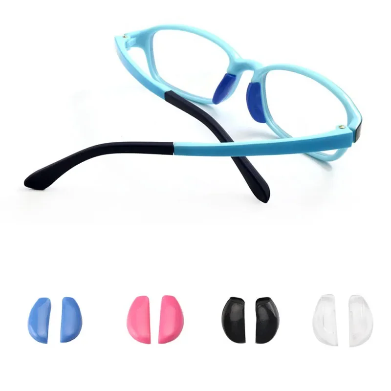

10PCS Kid Children Silicone Push in Eyeglasses Nose Pads Snap in Glasses Nose Piece Soft Bridge Pads Anti-Slip Eyewear Guard