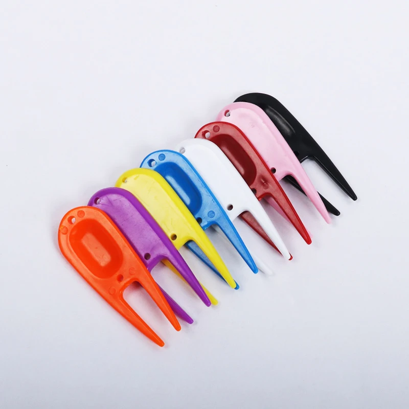 

100pc Golf Green Fork Anti-rust Effective Golf Divot Marker Repair Turf Plastic Golf Divot Repair Tool Golf Training Accessories