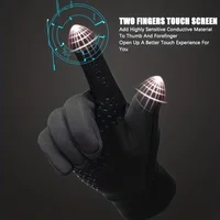 Men Winter Waterproof Cycling Gloves Outdoor Sports Ski Running Motorcycle Touch Screen Fleece Gloves Non-Slip Warm Full Fingers 5