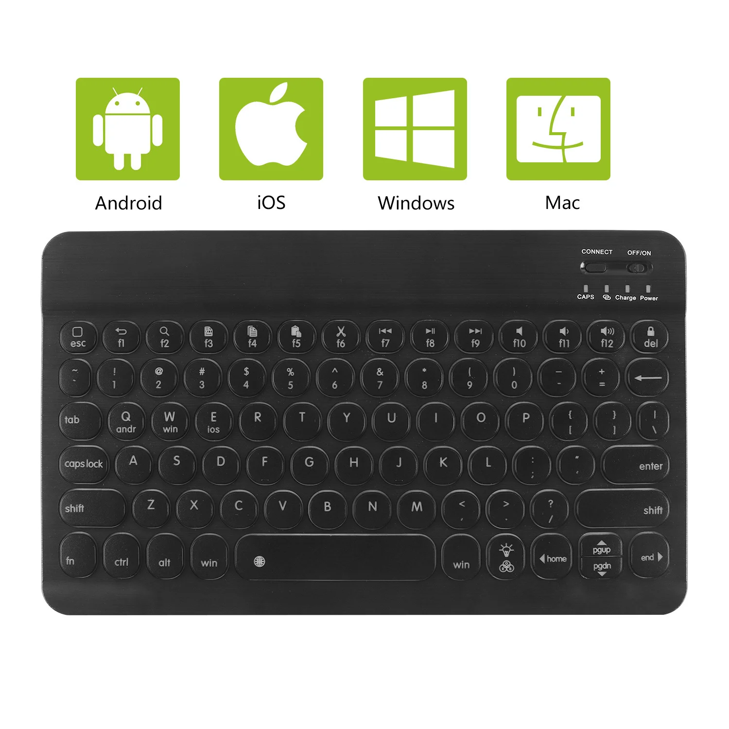 

Bluetooth Keyboard Ultra Slim 10-Inch Wireless Keyboard with LED Backlit Tablet Keypad Portable For iPad Laptop Ios Mac PC Gamer