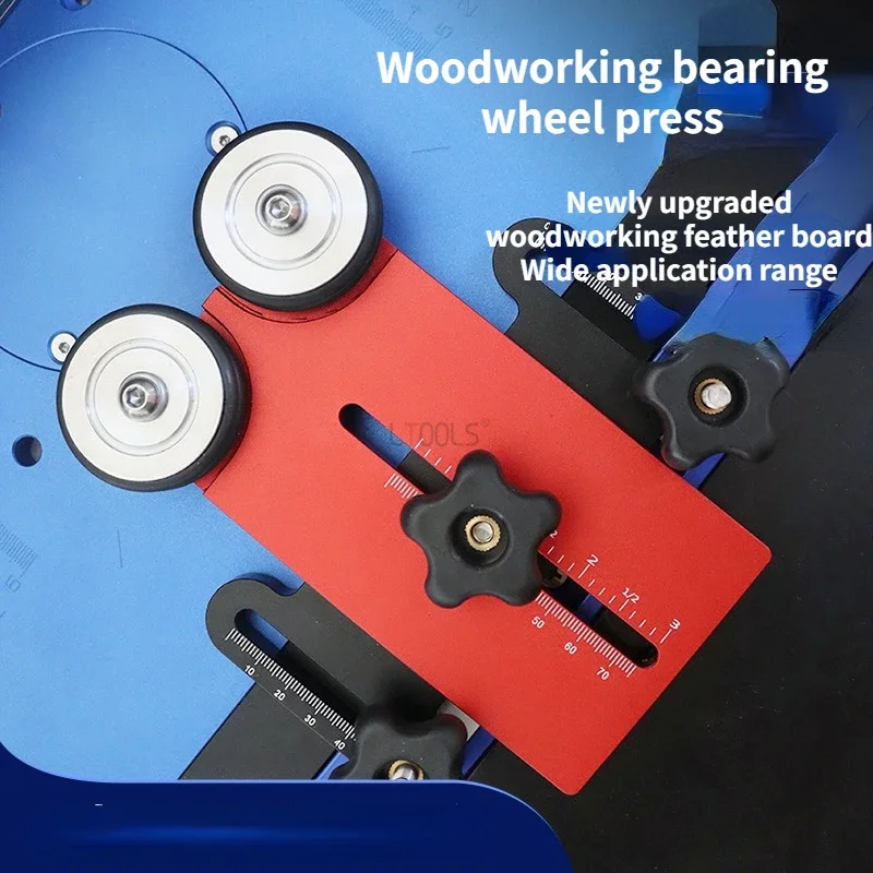 Woodworking Bearing Wheel Press Aluminum Alloy Table Saw Inverted Roller Fast Cutting Sliding Groove Positioning and Fixing Tool 30 chute sliding rail positioning and fixing tool wood diy accessories electric wood milling inverted table woodworking tools