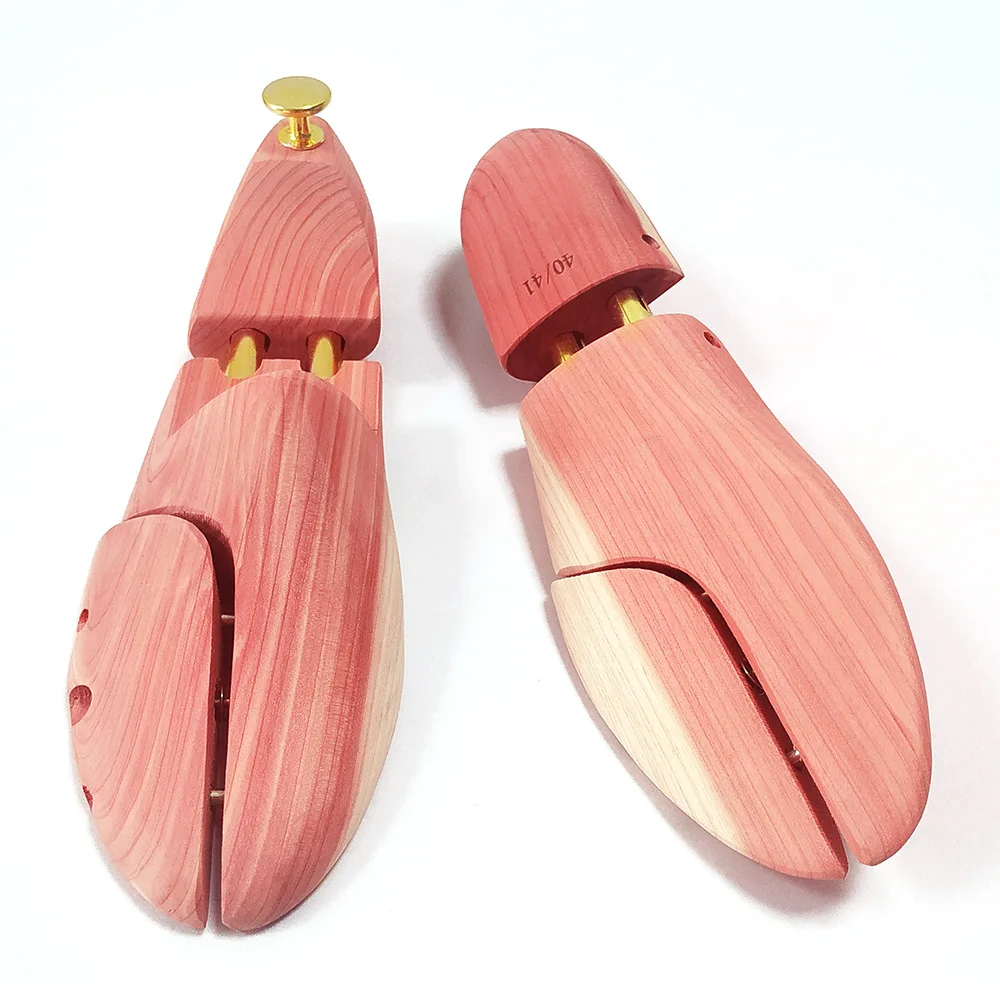 Wooden Shoe Tree Shaper Shapes Stretcher Adjustable Shoes Holder Organizer Support Shoes Stand Cedar Wood Shoe Stretcher 1 Pair