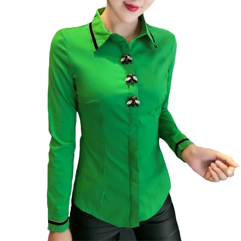 

Новинка Весна 2024 женская одежда Blusa Универсальная Женская облегающая Офисная Женская блузка с отложным воротником Офисная Женская белая блузка B91