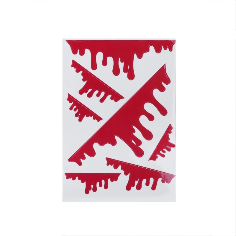 

7 Pcs Funny Bleeding Red Blood Drip Zombie Undead Reflective Car Vinyl Sticker