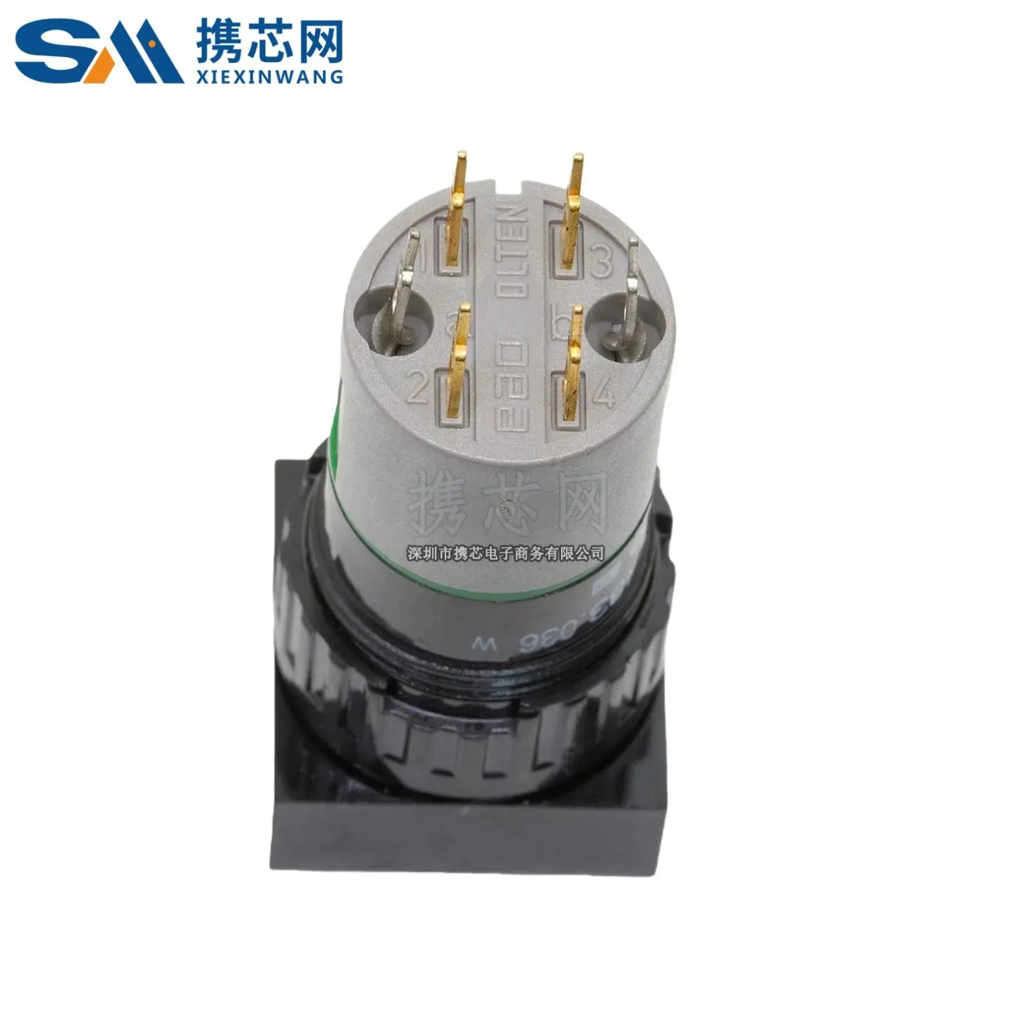 31-483.036 스위스 EAO 스위치 18mm x 18mm 발광 사각형 검정색 플라스틱 1NC/1NO 자동 잠금식