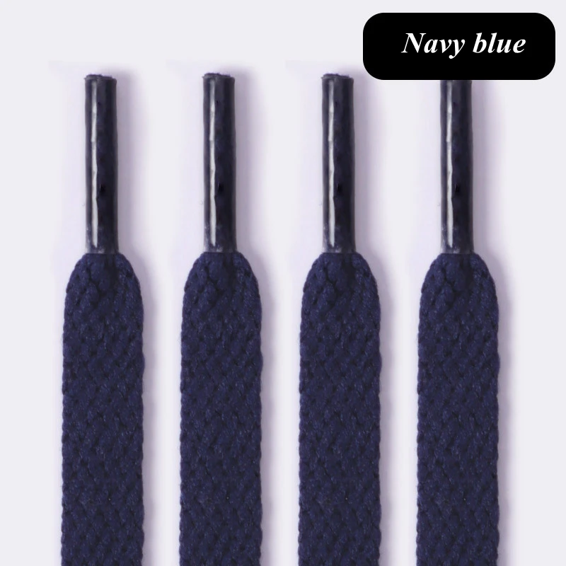 Vibrant 36-Color Flat Shoelaces for Sneakers - Classic Solid White & Black Options