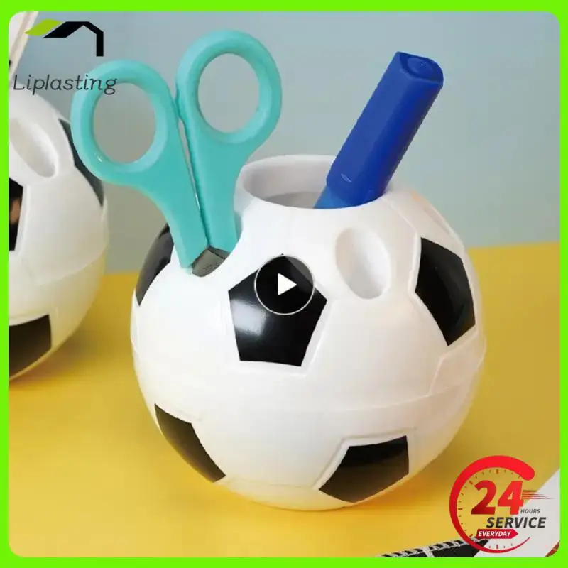 

Multi-function Football PenHolder Plastic Desktop Storage Box Case Make Up Cosmetic Holder School Office Stationery Organizer