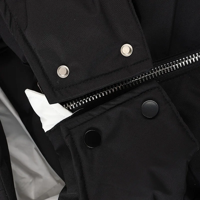 New Women White Duck Down Jacket Winter Coat Female Loose Large Size Parkas Short Warm Thick Outwear Fashion Hooded Overcoat