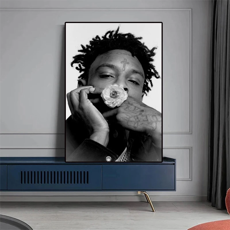 Pop Hip Hop Rapper 21 Savage Posters Music Album Cover Pictures For Room  Canvas Retro Painting Aesthetic Art Home Wall Decor