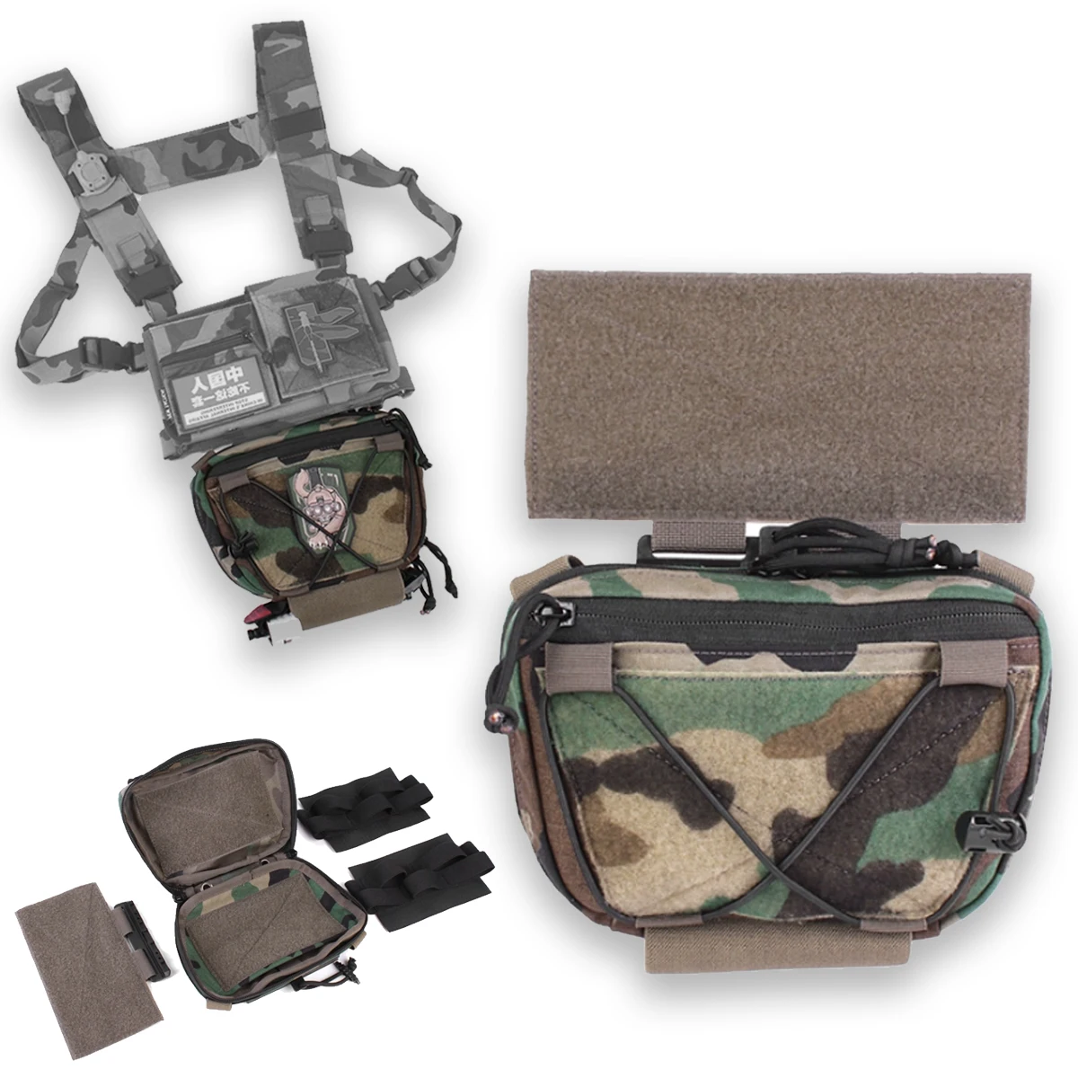 

Hunting Tactical Raid Drop Down Pouch Airsoft MK3 MK4 Currency D3CRM Chest Rig Sundry Bag Airsoft Accessories Military