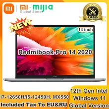 【2022 NEW】Xiaomi RedmiBook Pro 14 Laptop 12th Intel i7 12650H/i5 12450H MX550 16GB+512GB 14 Inch Office Notebook