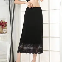3 longueurs sous-jupe de base Modal femme demi-longueur jupe dentelle Slip intérieur jupe courte femmes demi robe jupon 3