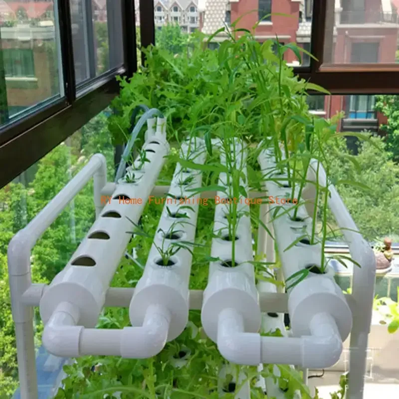 Indoor Greenhouse Planting Box, Gardening System, Nursery Pot, Hydroponic Rack, Pipe Grow Kit, NFT, 108 Holes