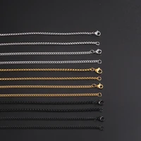 Skyrim mode 60 cm longue boîte chaîne collier hommes en acier inoxydable noir or couleur maillons chaînes de base Punk bijoux en gros 2