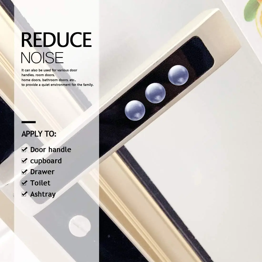 Adhesive Anti-collision Mat 100 Pieces 8*2 Drawer Cutting Board Furniture Bumper