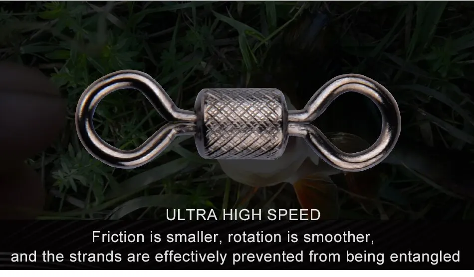 Description Picture 6 of itemMEREDITH Fishing Swivels Ball Bearing Swivel 50PCS/Lot with Safety Snap Solid Rings Rolling Swivel for Carp Fishing Accessories