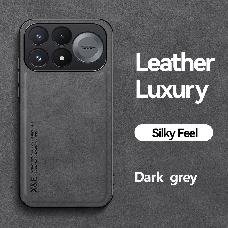 Magnetic Leather Soft Silicone Phone Cover with Car Holder Function
