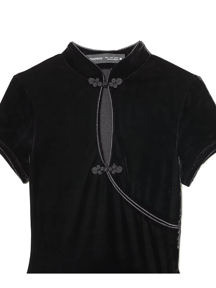 Women's Dress 2025 Autumn New Chinese Style Cheongsam Long Dresses For Women Chic Fashion Velvet Slim Elegant Dress ﻿